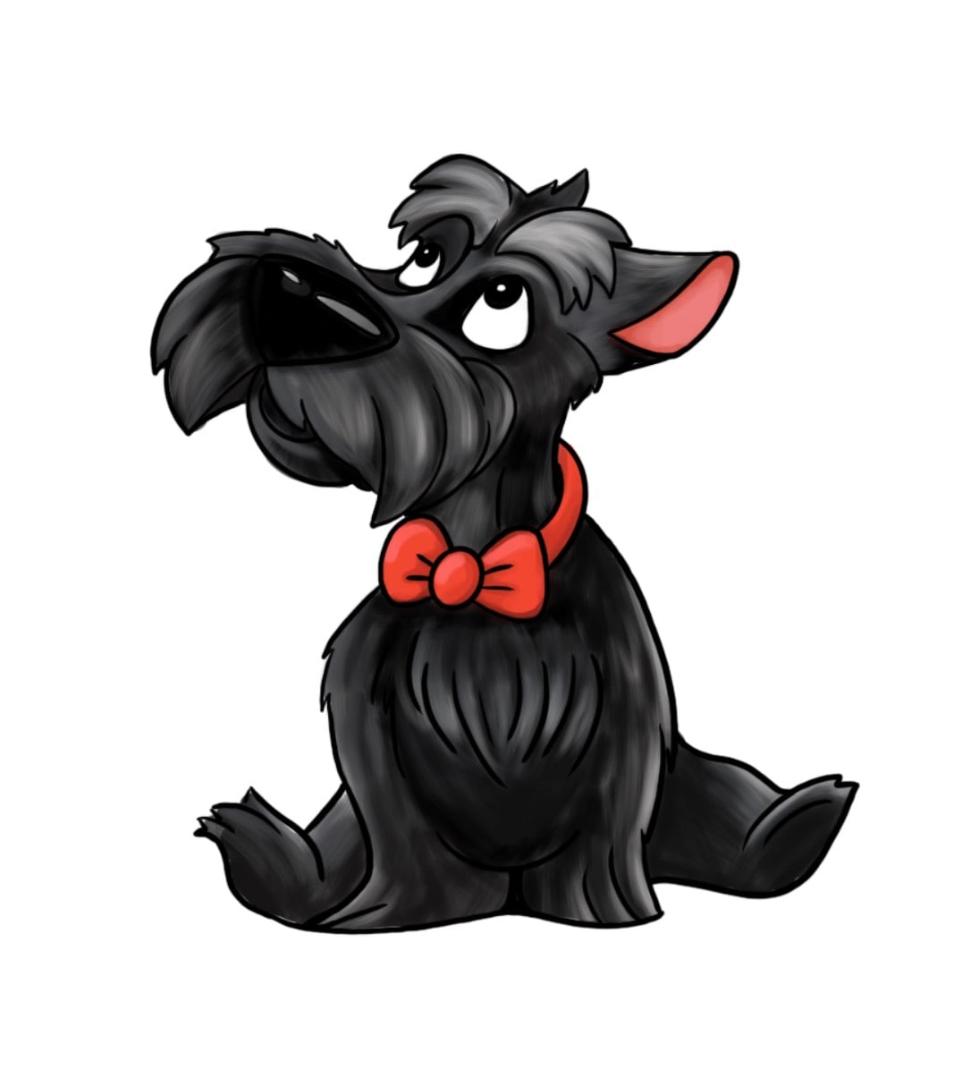 dog looking up
