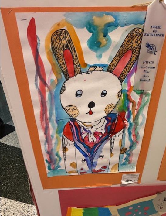 art project with ribbon