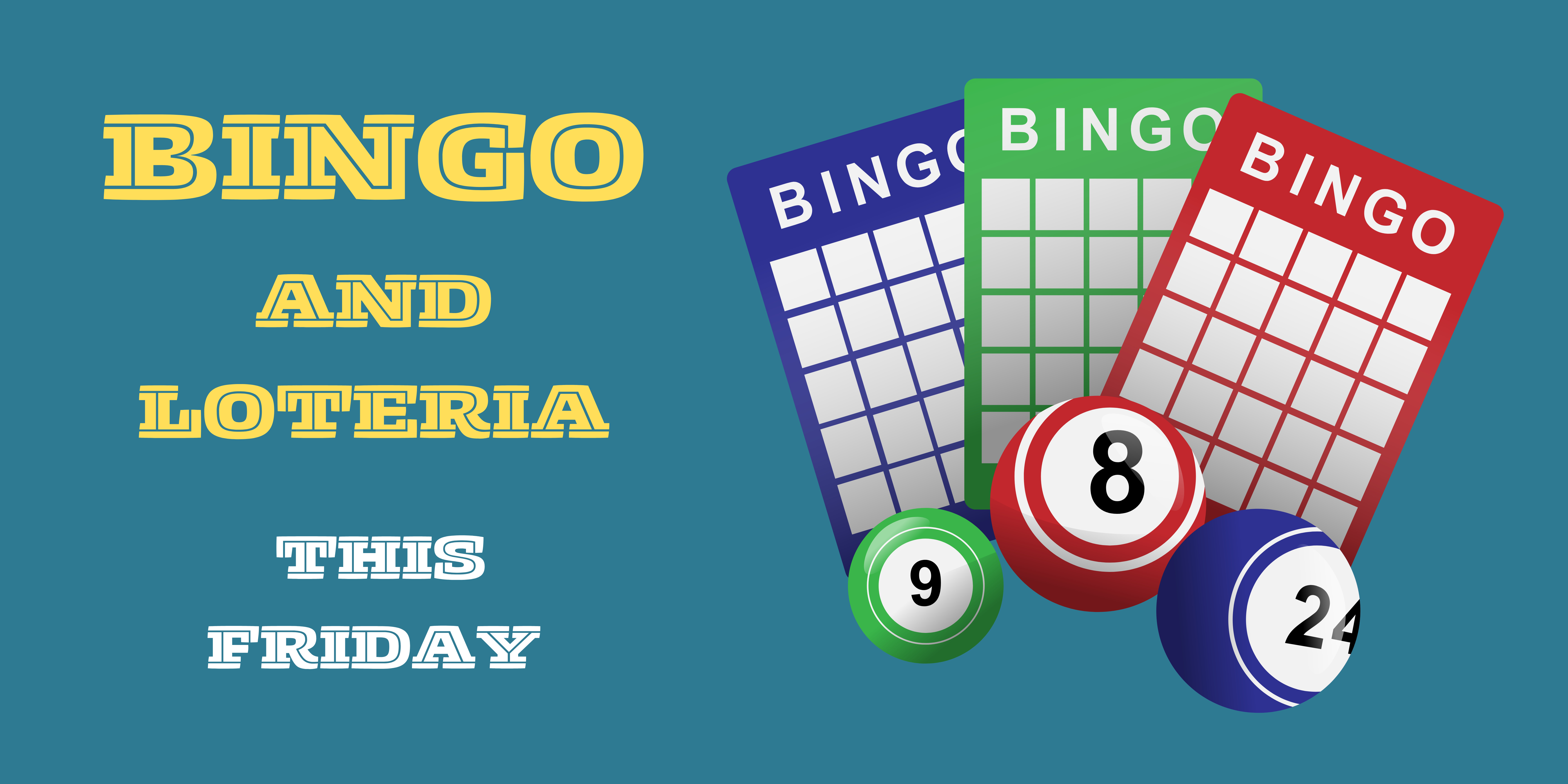 Banner announcing BINGO night