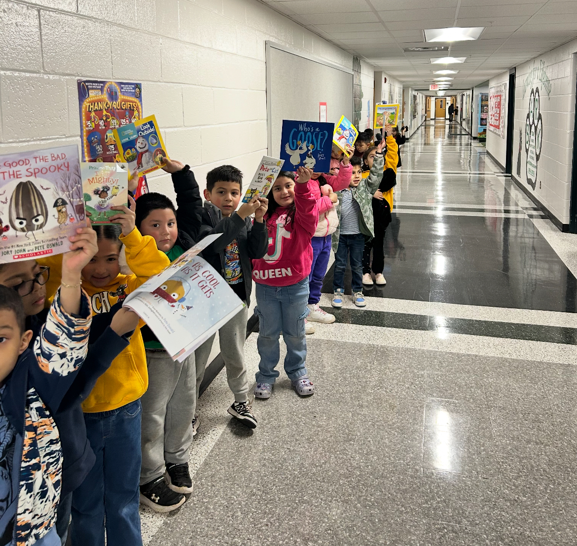 Children with books