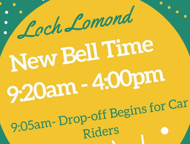 Loch Lomond New Bell Times 9:20am to 4:00pm
