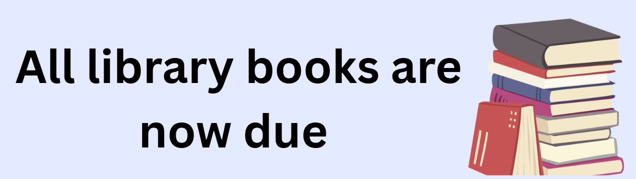 banner for library books being due