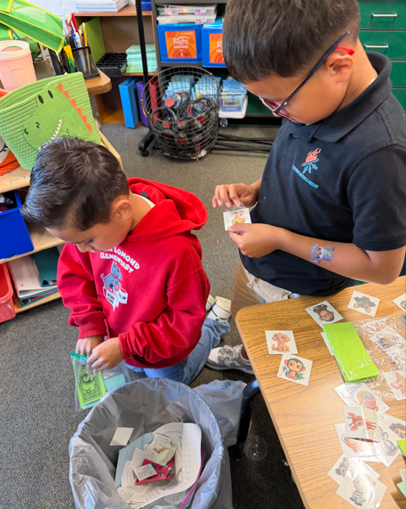 boys making fake tattoos
